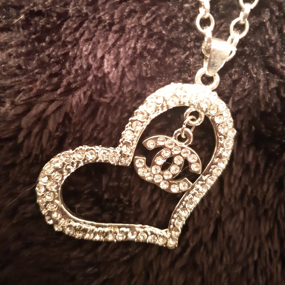 Jewel Encrusted Heart Necklace